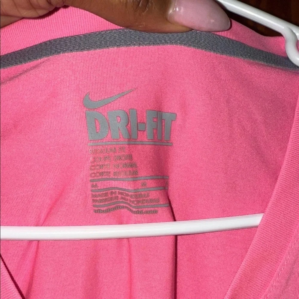 Nike Women's Bright Pink V-Neck Short Sleeve Tee